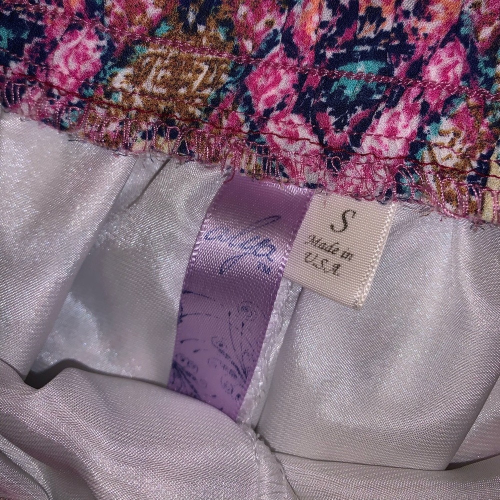 Alya Pink & Yellow Multicolor High Waist shorts size S - Picture 5 of 8